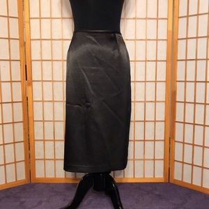 Black satin skirt